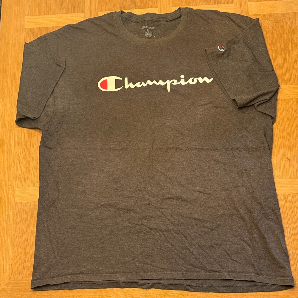 Champion Men's Dark Gray Short Sleeve Tee